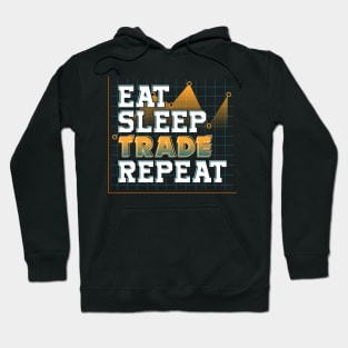 Funny Eat Sleep Trade Repeat Investors Trading Hoodie